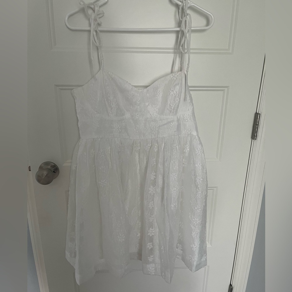 Altar’d State White Lace Spaghetti Strap Dress